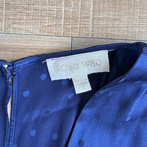 Ronny Kobo Lela Dress Navy Polkadot Size S - Picture 5 of 8